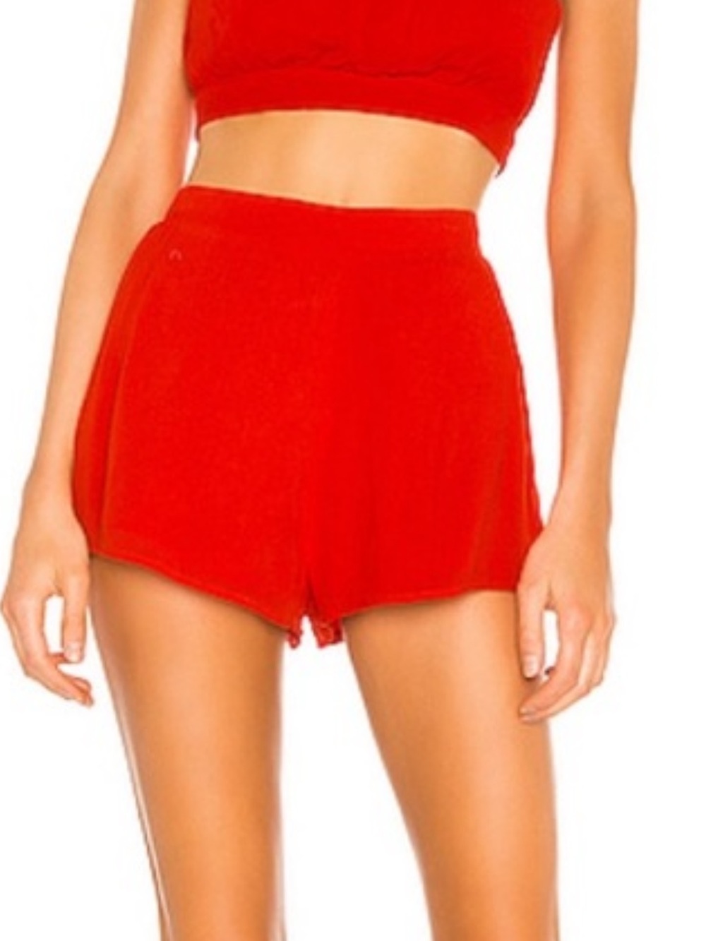 Superdown Gia Red High-Waist Pull On Shorts Size S Small NEW